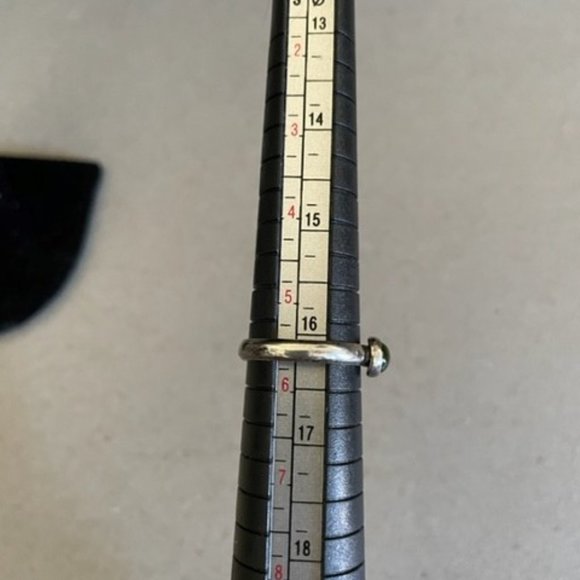 Dainty Peridot Stackable Ring Sterling Precious Stone Ring Size 5.75 - Picture 4 of 10